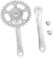 Generic 1set Single Speed Crankset for Road Bike Lightweight Hollow Design for Mountain and Fixed-Gear Bikes Easy to Install Crankset Integrated Protection