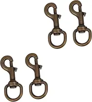 Hohopeti 2sets Pet Collar Hooks Swivel Joints Traction Rope Buckle Dog Collars for Medium Dogs Alloy Harness Accessories Pet Supplies 2pcs*2