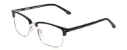 Calabria Ernest 4870 Cat-Eye Reading Glasses +7.00 Shiny Black/Silver Men Women