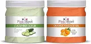 Orange Massage Gel 500ml with Cucumber Scrub 500ml