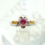 寶麗金珠寶-天然粉紫色藍寶石K金戒指