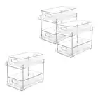 Slide Out Pantry Cabniet Storage Bins 2 Tier under Sink Kitchen Fridge