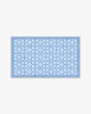 90' x 150' | Machine Washable Runner Rug | Kid & Pet Friendly | Indoor Rug | Mrs. Alice Shaded Bamboo Blue Outdoor Rug | Ruggable