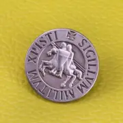 Knights Templar Seal Crusaders Crusades Solomons Temple 0.9" Enamel Pin FBA