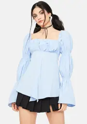 Powder Can't Stop Smiling Peasant Top
