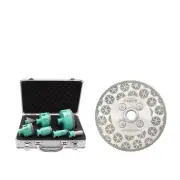 Diamond Hole Saw Set 7pcs Tile Hole Saw Kit and LEKOMESH Diamond Tile Blade 4...