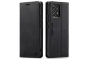 SupRShield For Samsung Galaxy A73 5G Case RFID Blocking Retro Flip Premium Leather Card Holder Wallet Cover - Black