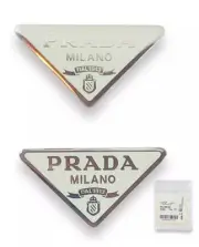 PRADA PR A53V A51V A50V A50S A51S A52S Sunglasses Silver/White Icon Logo Genuine