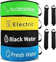 RV Hose Storage Bag of 4 Pack, Camper and RV Accessories Storage Bags, RV Utility Bag, Waterproof RV Hose Bag Storage for Sewer Hose, Waste Hose, Fresh Water Hose, Electrical Cords - 4 Color