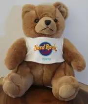 Hard Rock Cafe 9" Plush Teddy Bear White T-Shirt Tokyo NWOT