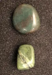 Jade Tumbled Stones Set Of (2) Various Shades - 100% Natural Untreated