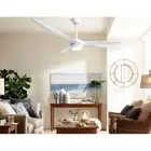 3-Colour Lighting Ceiling Fan DC Motor Reverse Cycle with Remote Control White