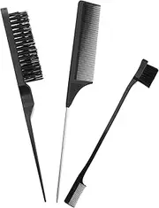 AUTSUPPL Practical Eyebrow Brush Comb Set Hair Dyeing Tools Tail-comb for Easy Styling Set for Home