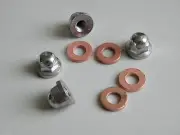 4pcs Honda CB125S S1 CB100 CL100 S110 Cylinder Head Nut Cap 8mm + Washer Sealing