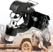 Tow Trailer Rear Bumper Hitch Receiver Kit,No Need to Punch Towing Car/Tow Hook,Prevent Rear-End Collisions with Emergency Trailers