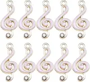 GALPADA 10pcs Music Note Charms Crafting Pendants for Jewelry Making for Bracelets and Necklaces Chic Design for Music