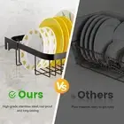 Over Sink Dish Drying Rack,Adjustable 2 Tier Dish Drying Rack for Kitchen