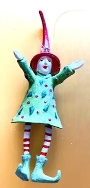 VINTAGE Dept 56~2007 Patience Brewster KRINKLES JOYFULL ELF ORNAMENT (NIB)
