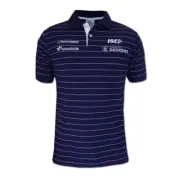 AFL Fremantle Dockers Men's Striped Media Polo Shirt - Size Small