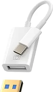 USB-C to USB-A Adapter, USB 3.0, 5Gbps, Compatible with iPhone 16/15 Pro Max, iPad, MacBook, Samsung Laptops, Flash Drive, Keyboard, Card Reader