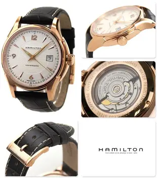 HAMILTON H32545555 漢米爾頓 手錶 機械錶 40mm VIEWMATIC 玫瑰金 皮錶帶 男錶女錶