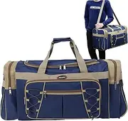 Gym Bag for Women Men Large Capacity Multi-Pocket Yoga Bag with Ergonomic Tote & Dirt-Proof Riser 25x13x14in Zipper Closure Sports Long Lasting Polyester Travel Gym for Women