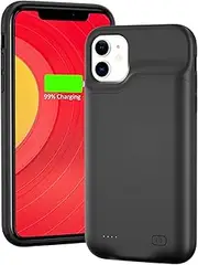 [SlaBao] Battery Case for iPhone 12/12 Pro, 6000mAh Portable Charging Case for Apple 12/12 Pro, Carplay Supported Rechargeable Battery Pack, 6.1 inch Black