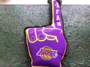LA Lakers NBA #1 Fan Chew Toy for Dogs & Cats Tough Dog Toy with Squeaker