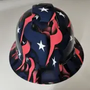 full brim hard hat custom hydro dipped IN HOUSTON TEXANS FOOTBALL NEW WOW SICK