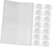 Angoily Water Resistant Book Covers 20 Pack Plastic Sleeves for Textbooks Notebooks Paperbacks High Transparency and Reusable Design