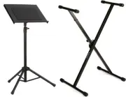 On-Stage LPT7000 Deluxe Laptop Stand + On-Stage TMP-KS7190-BB Value Bundle