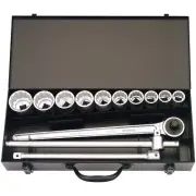 Elora Metric Bi-hexagon Socket Set 3/4"D 13 Piece Standard Length 00385