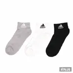 ADIDAS 短襪 運動襪 CUSH ANK 3PP 透氣 舒適 三雙入 黑灰白 三色 - DZ9364