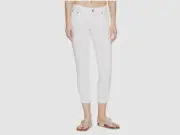 $325 Prana Women's White Carlotta Stretch Mid-Rise Cropped Jeans Pants Size 8