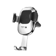 Gravity Linkage Automatic Lock Air Vent 360o Rotation Car Phone Holder For 4.0-6.5 Inch Smart Phone SILVER COLOR