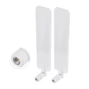 2Pack White 4G LTE Antenna 9dBi SMA Male Antenna for 4G LTE Wireless CPE Router