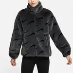 NIKE 耐吉 外套 毛毛外套 立領外套 運動 保暖 女款 黑 DQ6843-070 AS W NSW FX FUR AOP JKT (2S2818)