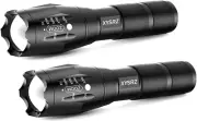 Tactical LED Flashlight High Lumens Military Grade 5 Modes Zoomable Waterproof F