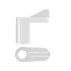 Rolltrak 11mm Clear Fly Screen Clip Offset - 8 Pack