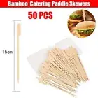 Bamboo Wooden Catering Paddle Skewers Disposable Finger Food Cocktail BBQ AU