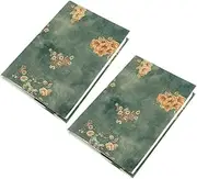 HOMSFOU 2PCS Fabric Book Covers Book Protector Unique Design and Students