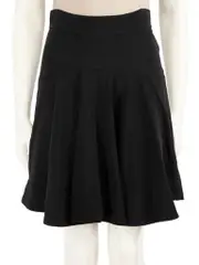 Black Flared Panel Skirt