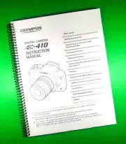 Owners Manual for Olympus Evolt E-410 E410 Camera 132 Pages W/Clear Covers!