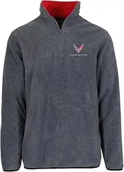 [JH DESIGN GROUP] JH Design Men’s Chevy Corvette C8 Quarter Zip Fleece Sweatshirt 2 Colors