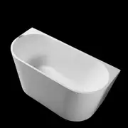 1400-1700*800*600mm Sunny 189 Gloss White Oval Acrylic Back To Wall Bathtub
