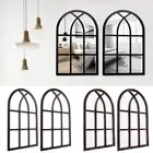 2Pcs Window Wall Mirror for Wall Decor Vintage Rustic Arched Wall Mirror xiiay