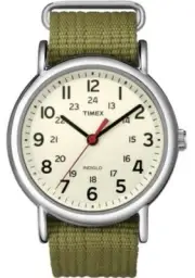 Timex Mens Easy Reader Weekender Indiglo Watch 38mm Water Resistant T2N651
