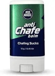 Ass Magic Anti Chafe Balm Stick - Sweat & Water Resistant Anti-Chafing Solution | Ideal for Runners, Cyclists, Triathletes | Prevents Chub Rub & Blisters | Essential Workout & Sports Gear | 0.45 Oz