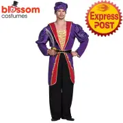 EY244 Maharaja Sultan Arabian Prince Shiek Aladdin Genie Book Week Mens Costume