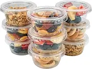 Plastic Food Storage Containers with Lids - 50 Pack 2oz (200 Set) Clear